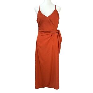 Esther Laguna Midi Dress with Attached Sash in Rust 8